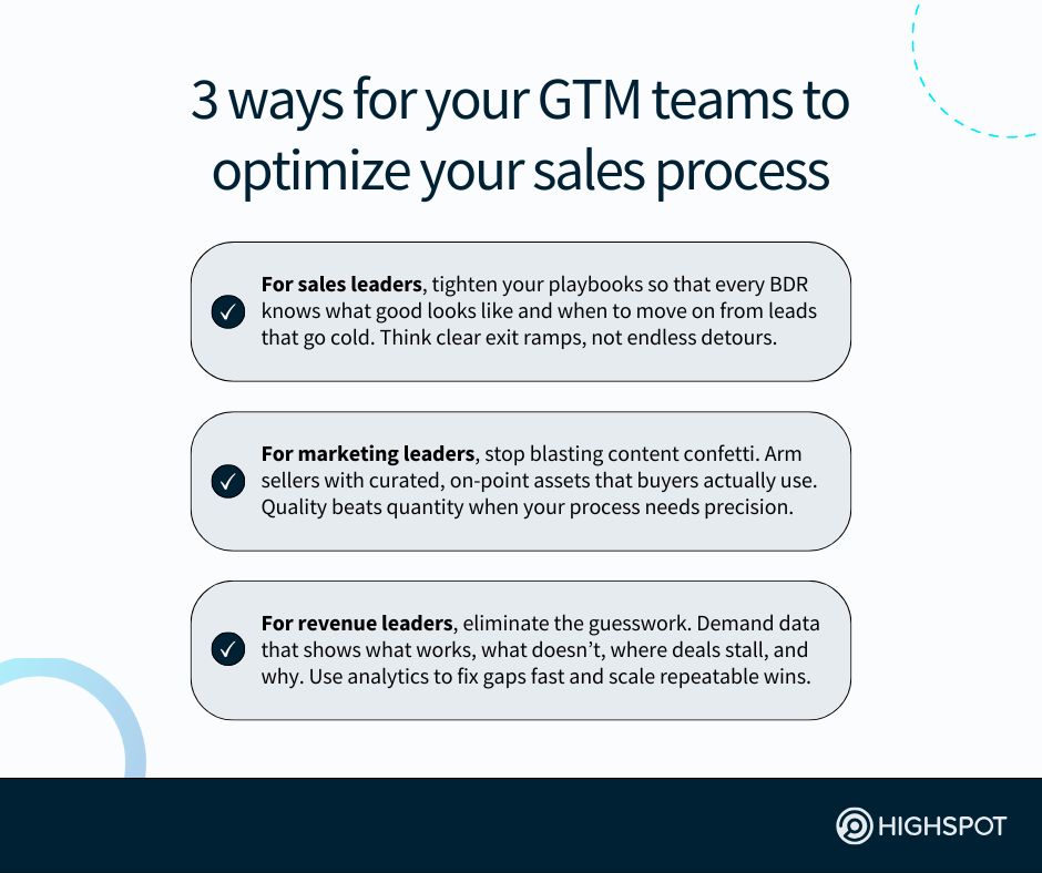 3 ways for your GTM teams to optimize your sales process