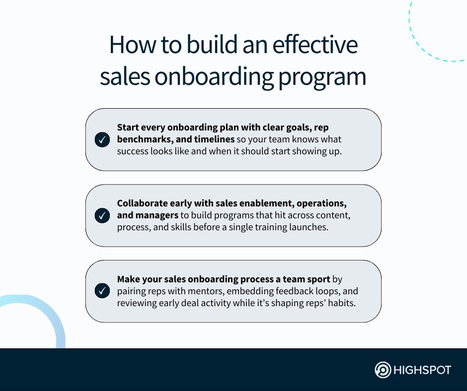 How to build an effective sales onboarding program