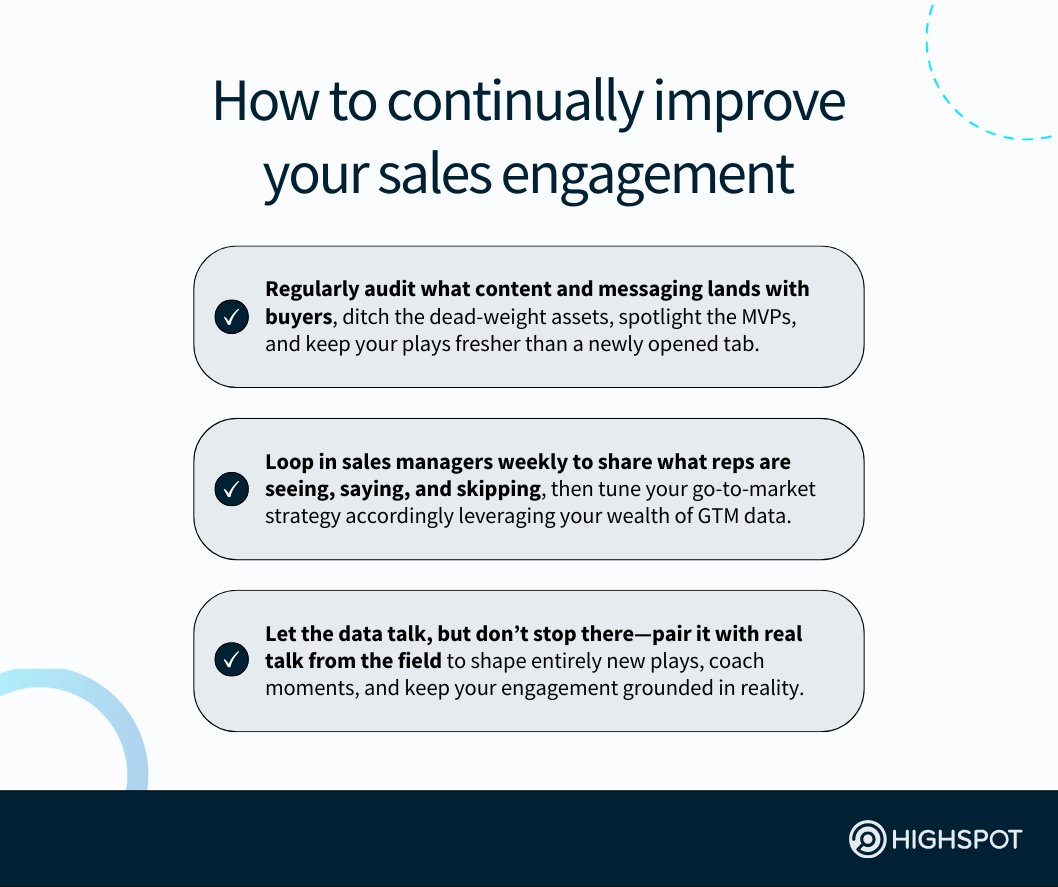 How to continually improve your sales engagement strategy