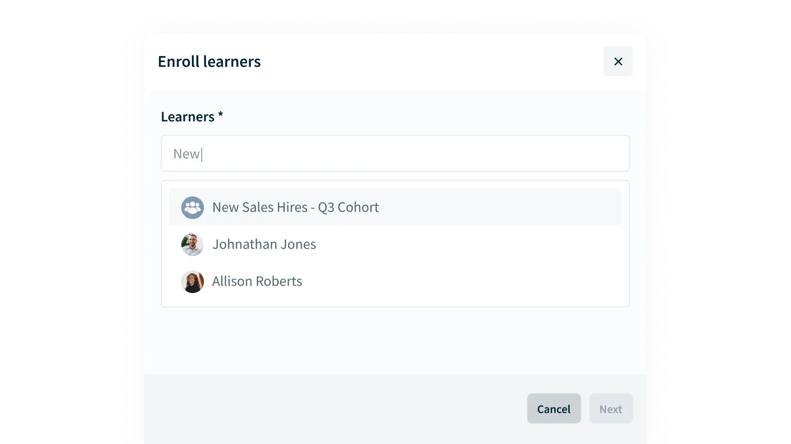 Sales Training - Enroll Learners