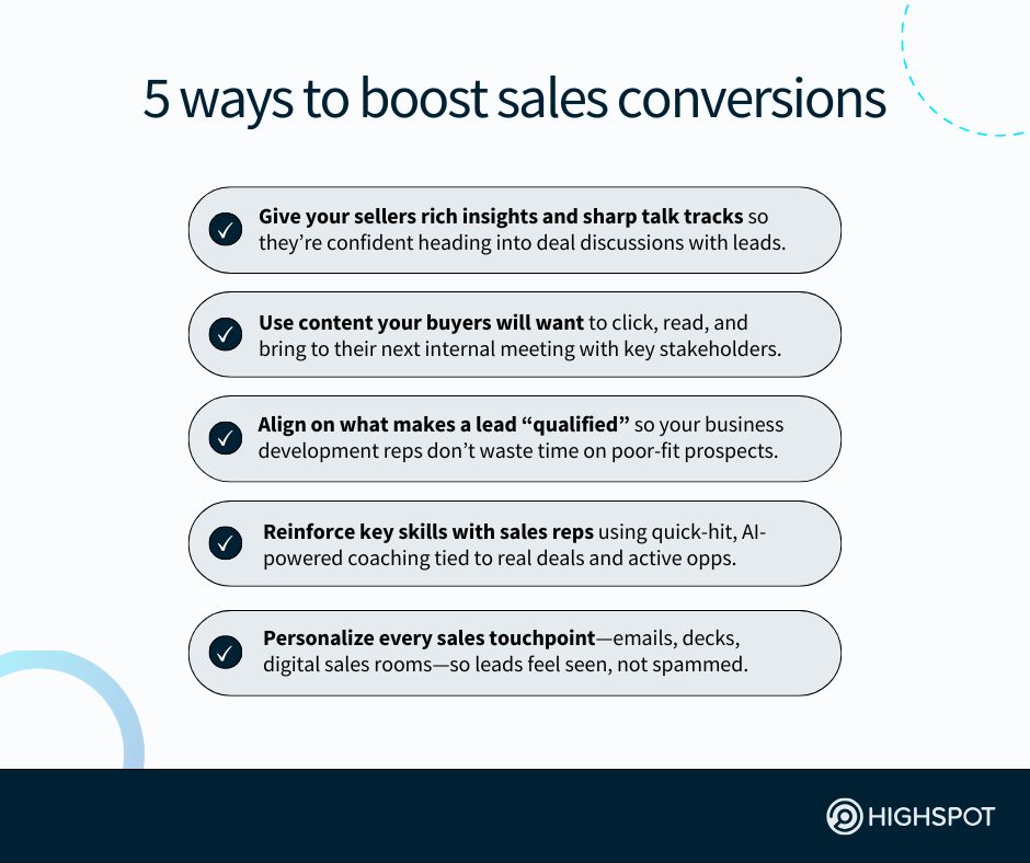5 ways to boost sales conversions