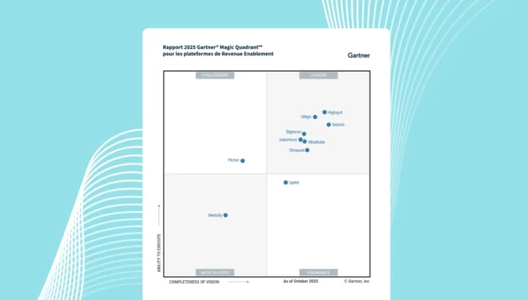 Rapport 2025 Gartner® Magic Quadrant™ pour les plateformes de Revenue Enablement