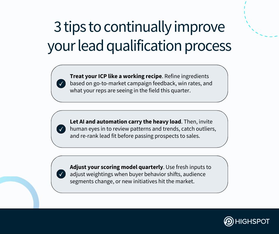 3 tips to continually improve your lead qualification process