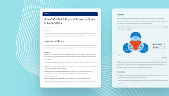 Gartner® Report: How CIOs Build, Buy and Partner to Scale AI Capabilities