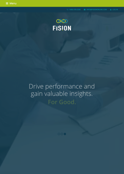 Fision homepage