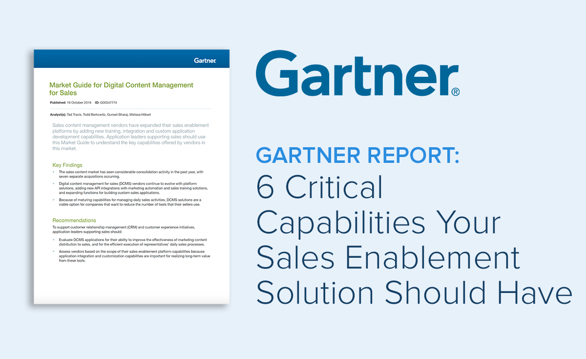 6 Capabilities Gartner Says Your Sales Enablement Solution Should Have