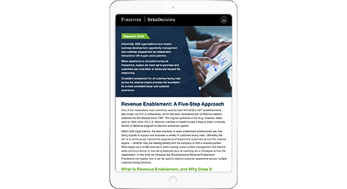 siriusdecisions revenue enablement: a five-step approach