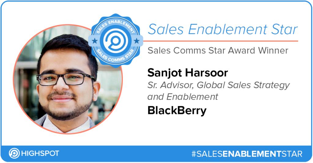Sales Enablement Star - Sales Comms - Sanjot Harsoor