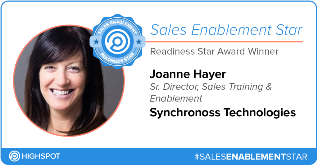 Sales Enablement Star - Sales Readiness - Joanne Hayer