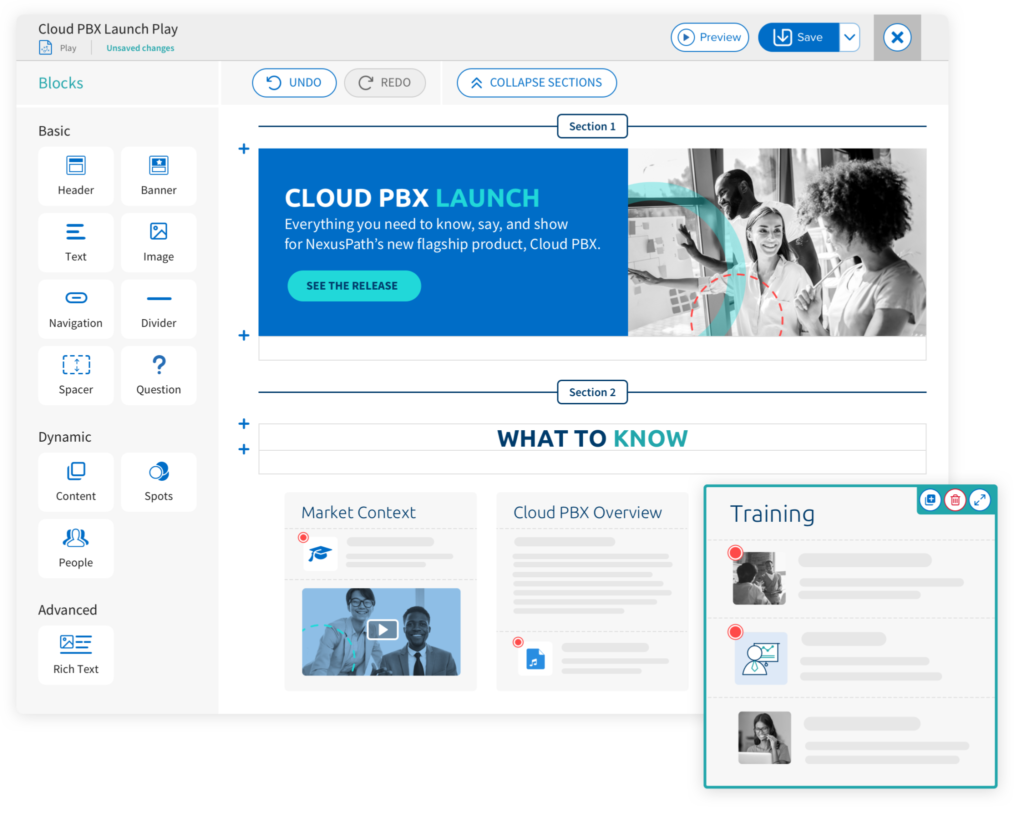 deliver training content