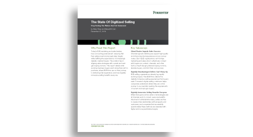 forrester the state of digitized selling