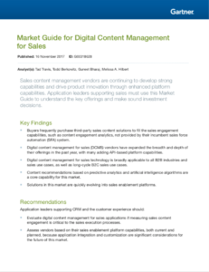 gartner market guide for sales content management