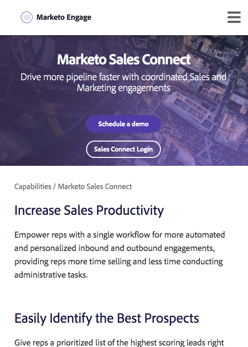 marketo sales connect screenshot