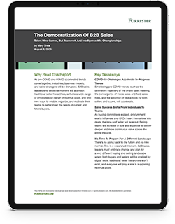 forrester the democratization of b2b sales